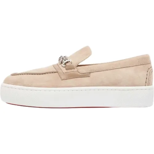 Pre-owned Leather sneakers , female, Sizes: 6 UK - Christian Louboutin Pre-owned - Modalova