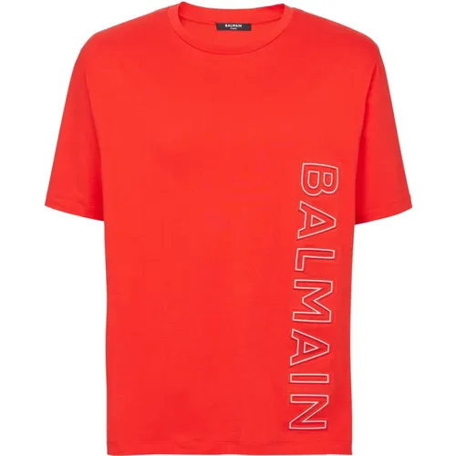 Geprägtes T-Shirt Balmain - Balmain - Modalova