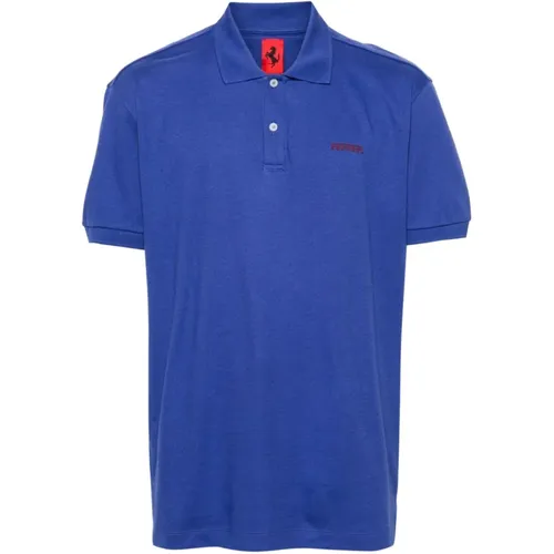 Logo Jersey Polo Shirt , male, Sizes: L, M, S, XL - Ferrari - Modalova
