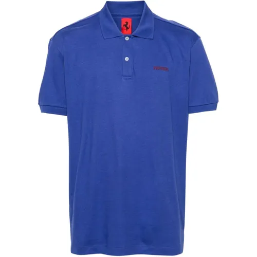 Logo Jersey Polo Shirt , male, Sizes: L, M, XL - Ferrari - Modalova