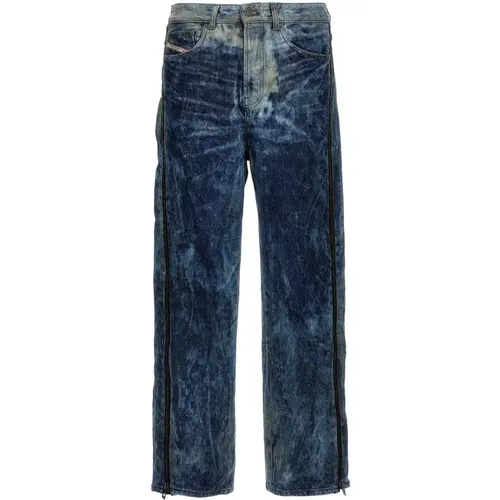 Rise Zip Jeans , Herren, Größe: W30 - Diesel - Modalova