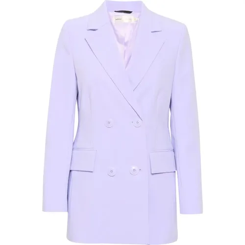 Lavender Blazer with Classic Collar and Flap Pockets , female, Sizes: L - InWear - Modalova