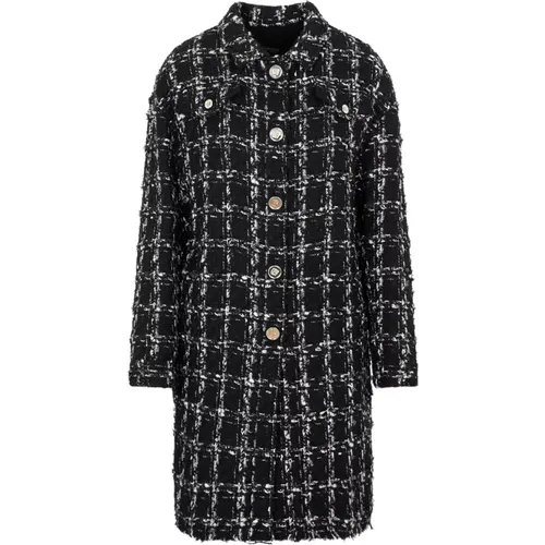 Checked bouclé Coat , female, Sizes: XS - Giambattista Valli - Modalova