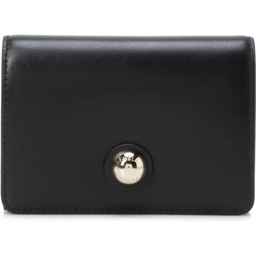 Leather Wallet with Snap Closure , female, Sizes: ONE SIZE - Furla - Modalova