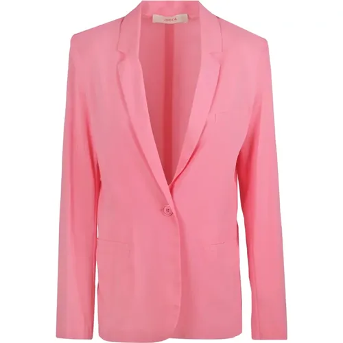 Creponne Blazer mit Regulärem Revers , Damen, Größe: XS - Jucca - Modalova