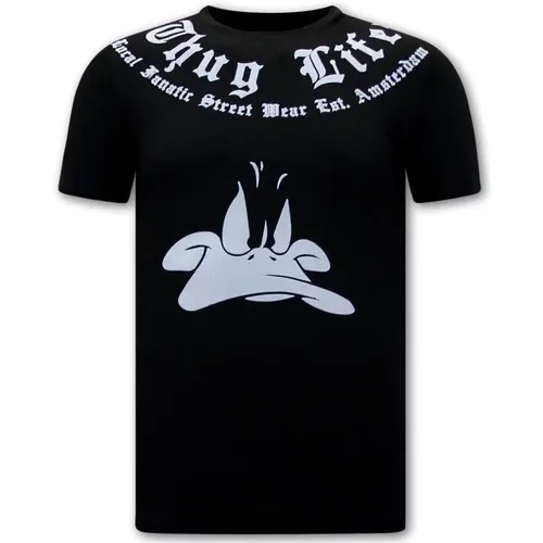 Thug Life Herren T-Shirt , Herren, Größe: M - Local Fanatic - Modalova