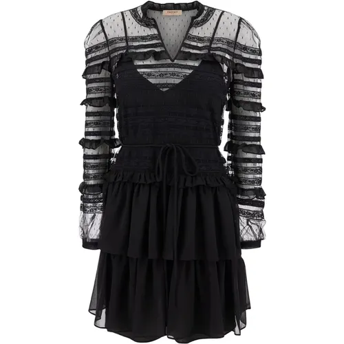 Schwarzes Kleid Twin-set , Damen, Größe: S - Twinset - Modalova