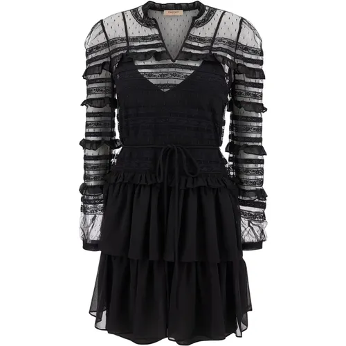 Schwarzes Kleid Twin-set , Damen, Größe: M - Twinset - Modalova