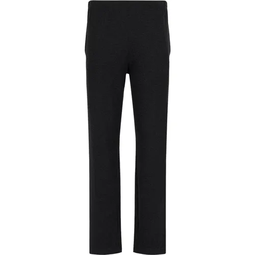 Grey Lounge Trousers in Wool-Effect Viscose , male, Sizes: S - Emporio Armani - Modalova