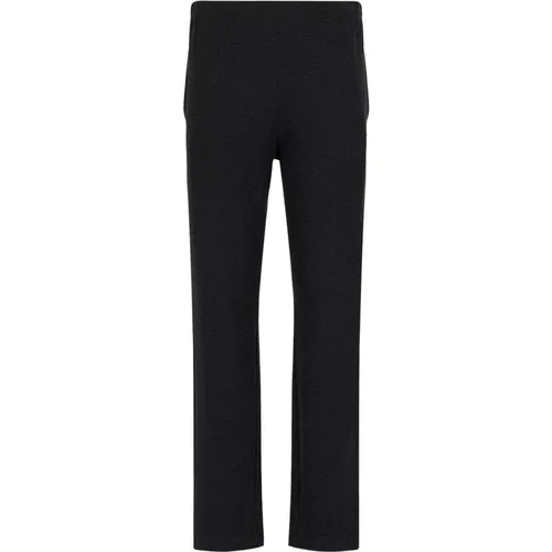 Grey Lounge Trousers in Wool-Effect Viscose , male, Sizes: S, L - Emporio Armani - Modalova