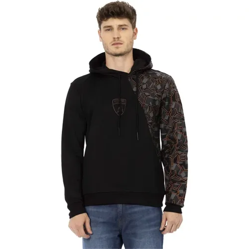 Hoodie mit Schildlogo-Druck - AUTOMOBILI LAMBORGHINI - Modalova