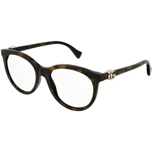 Gg1074O Havana Transparent Glasses , unisex, Sizes: 53 MM - Gucci - Modalova