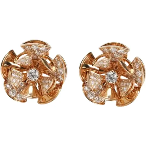 Pre-owned Rose Gold earrings , female, Sizes: ONE SIZE - Bvlgari Vintage - Modalova