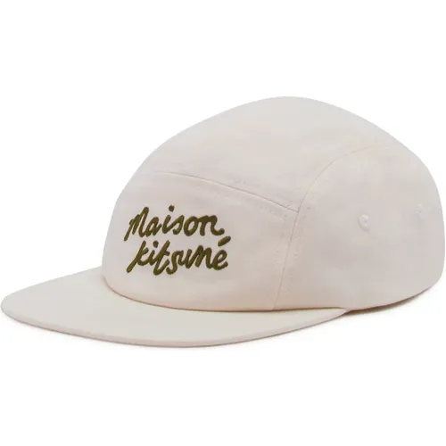 Handwriting Cotton Cap with Logo , male, Sizes: ONE SIZE - Maison Kitsuné - Modalova