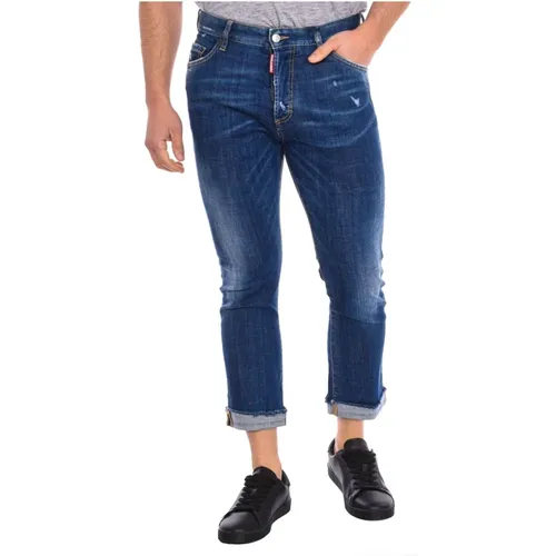 Gerade Geschnittene Lange Hose , Herren, Größe: M - Dsquared2 - Modalova