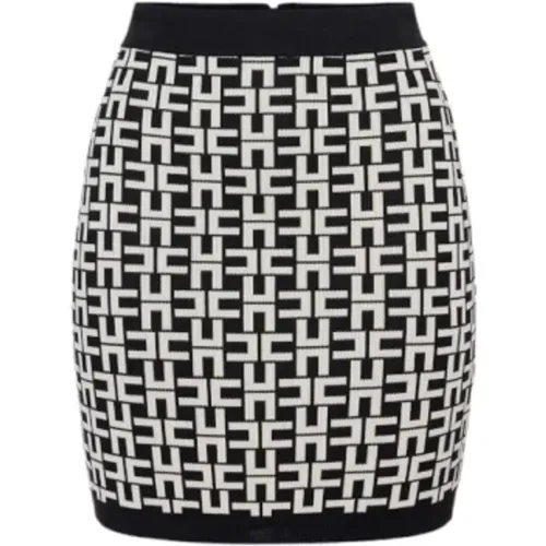 Knit Skirt , female, Sizes: L, M, XS, S - Elisabetta Franchi - Modalova