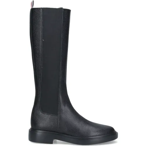 Hammered Leather Slip On Boots , female, Sizes: 5 1/2 UK, 3 1/2 UK, 5 UK, 2 UK, 2 1/2 UK, 4 UK, 4 1/2 UK, 3 UK - Thom Browne - Modalova