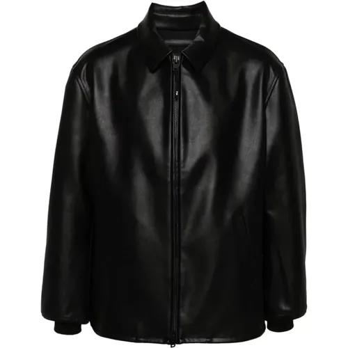 Faux Leather Zip Coat , male, Sizes: L - Y-3 - Modalova