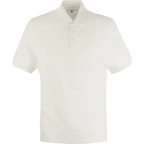 Polo-Shirt aus Baumwoll-Jersey,Polo T-Shirt aus Baumwoll-Jersey - BRUNELLO CUCINELLI - Modalova