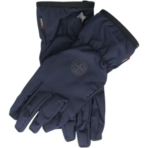 Navy Handschuhe mit Kompassabzeichen , Herren, Größe: XL - Stone Island - Modalova