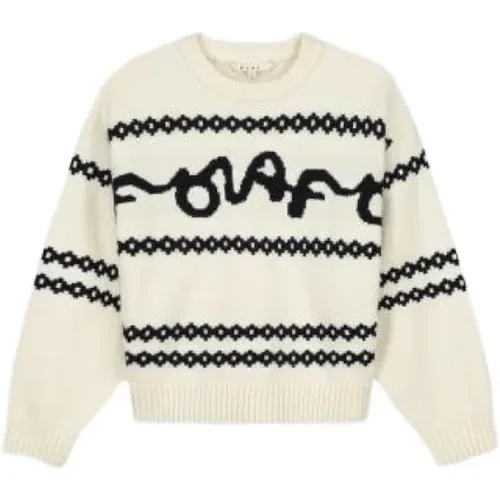 Signature Jacquard Crewneck Strick , Damen, Größe: S - Olaf Hussein - Modalova