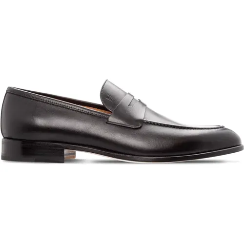 Schwarze Slip-On-Schuhe mit Ledersohle - Moreschi - Modalova