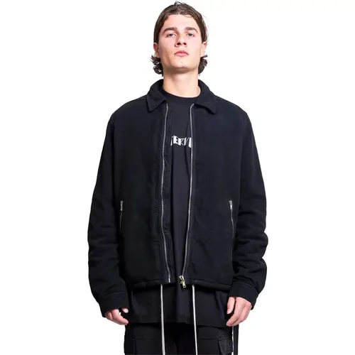 Schwarze Zipfront Jacke , Herren, Größe: L - Rick Owens - Modalova