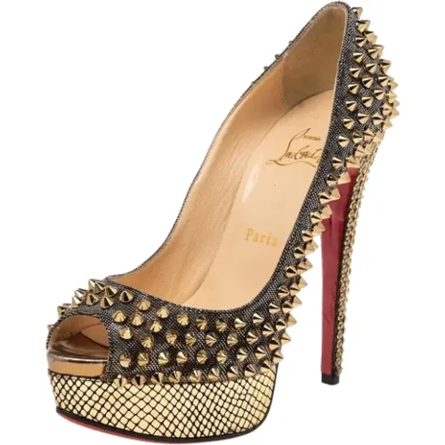 Pre-owned Fabric heels , female, Sizes: 3 1/2 UK - Christian Louboutin Pre-owned - Modalova