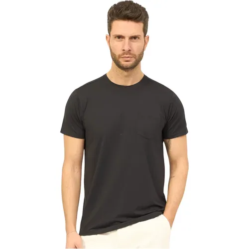 Bio-Baumwolle Schwarzes Taschen-T-Shirt , Herren, Größe: 2XL - Save The Duck - Modalova