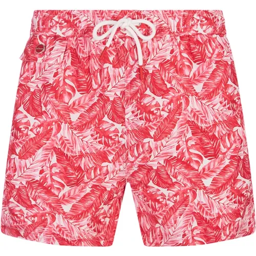 Foliage Print Beach Shorts , male, Sizes: M, 2XL, L - Kiton - Modalova