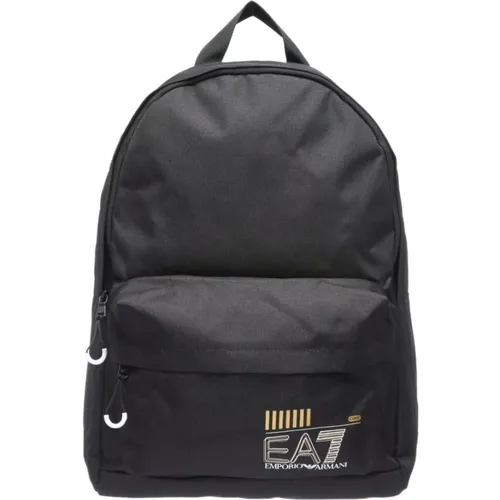 Gold Logo Casual Backpack , unisex, Sizes: ONE SIZE - Emporio Armani EA7 - Modalova