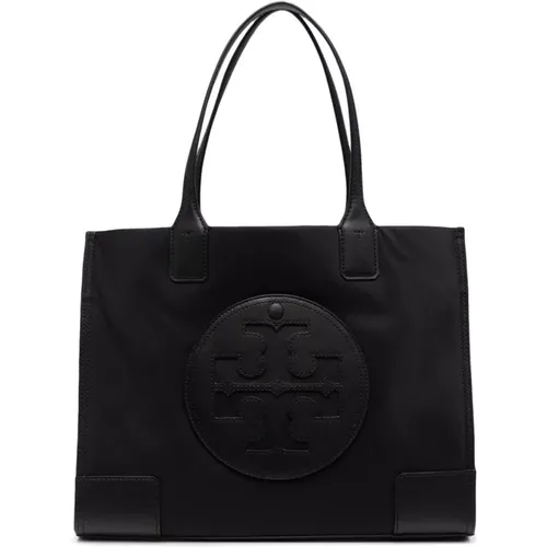 Schwarze Nylon-Tasche mit Logo-Patch , Damen, Größe: ONE Size - TORY BURCH - Modalova