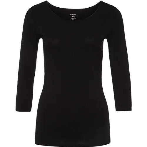 Ultra-Weiches Langarmshirt in Schwarz , Damen, Größe: 2XL - Marc Cain - Modalova