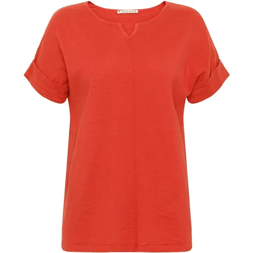 Bright Kerstin Knit T-shirt , female, Sizes: L, M, 2XL, S - Mansted - Modalova