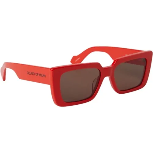 Tecka Rectangular Sunglasses , unisex, Sizes: 54 MM - Marcelo Burlon - Modalova