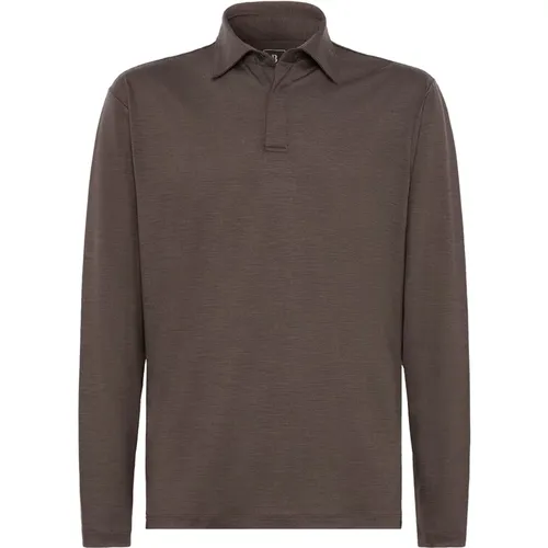 Tencel Wool Polo Shirt,Tencel-Woll-Poloshirt - Boggi Milano - Modalova