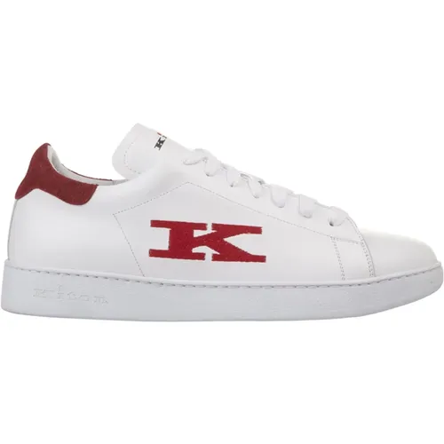 Sneakers with Red Suede Heel , male, Sizes: 10 UK, 10 1/2 UK, 11 UK, 7 UK, 9 UK, 8 UK - Kiton - Modalova