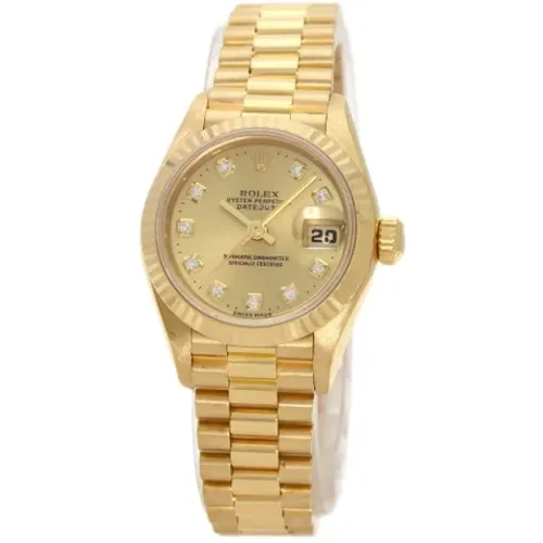 Pre-owned Gold watches , female, Sizes: ONE SIZE - Rolex Vintage - Modalova