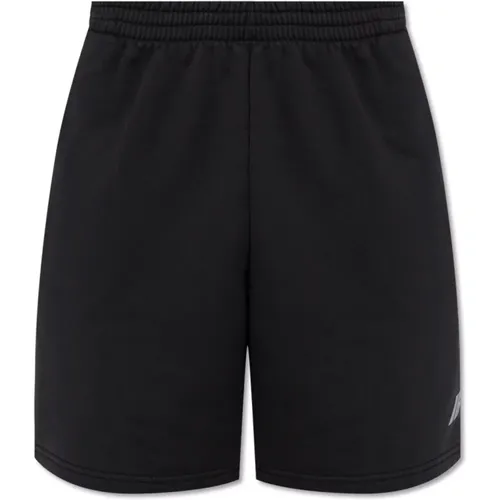 Baumwollshorts mit bedrucktem Logo - Balenciaga - Modalova