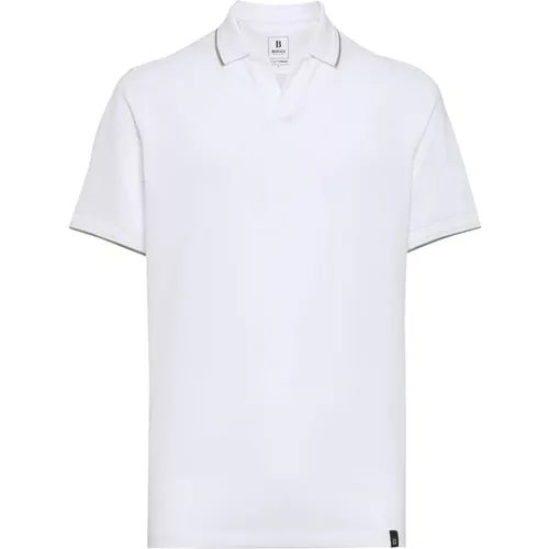 Hochleistungs-Piqué-Poloshirt , Herren, Größe: L - Boggi Milano - Modalova