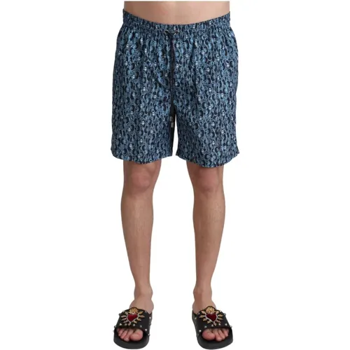 Gemusterte Strandbekleidung Badehose , Herren, Größe: M - Dolce & Gabbana - Modalova