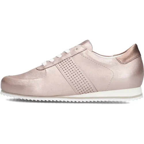 Rosa Metallic Low-Top Sneakers Piacenza 1 , Damen, Größe: 42 EU - HASSIA - Modalova