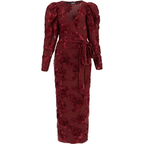 Mesh Dress with Embroidered Flower Details , female, Sizes: S - Rotate Birger Christensen - Modalova