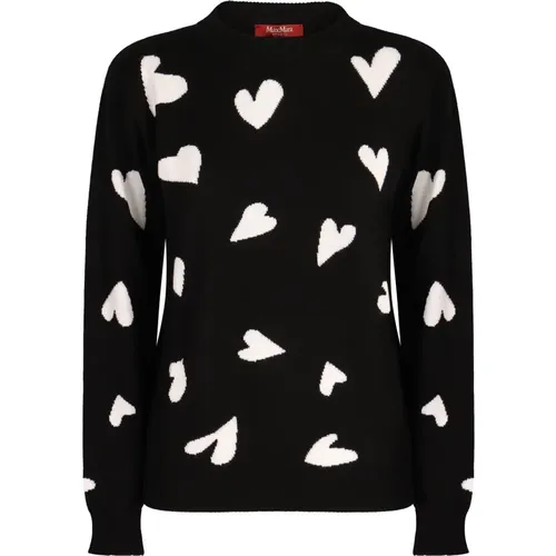 Fantasy Hearts Wool Sweater , female, Sizes: L - Max Mara Studio - Modalova