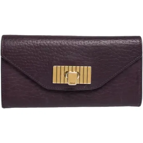 Pre-owned Leather wallets , female, Sizes: ONE SIZE - Chloé Pre-owned - Modalova