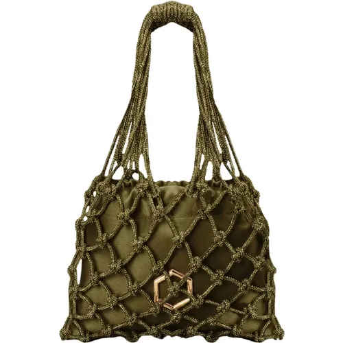 Carrie Mini Tasche - Iconic Design mit Kristallfaden , Damen, Größe: ONE Size - Hibourama - Modalova