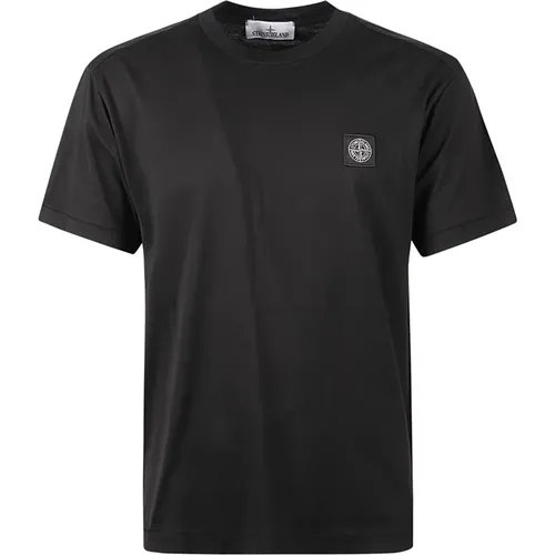 Lässiges Baumwoll-T-Shirt , Herren, Größe: S - Stone Island - Modalova