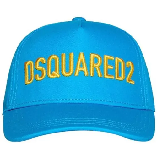 Turquoise Visor Hat with Logo Embroidery , unisex, Sizes: L, M - Dsquared2 - Modalova