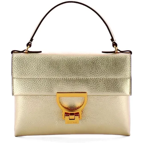 Golden Arlettis Leather Mini Bag , female, Sizes: ONE SIZE - Coccinelle - Modalova