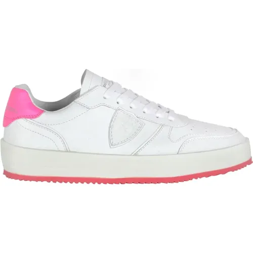 Nice LOW W Leather Sneakers , female, Sizes: 7 UK - Philippe Model - Modalova